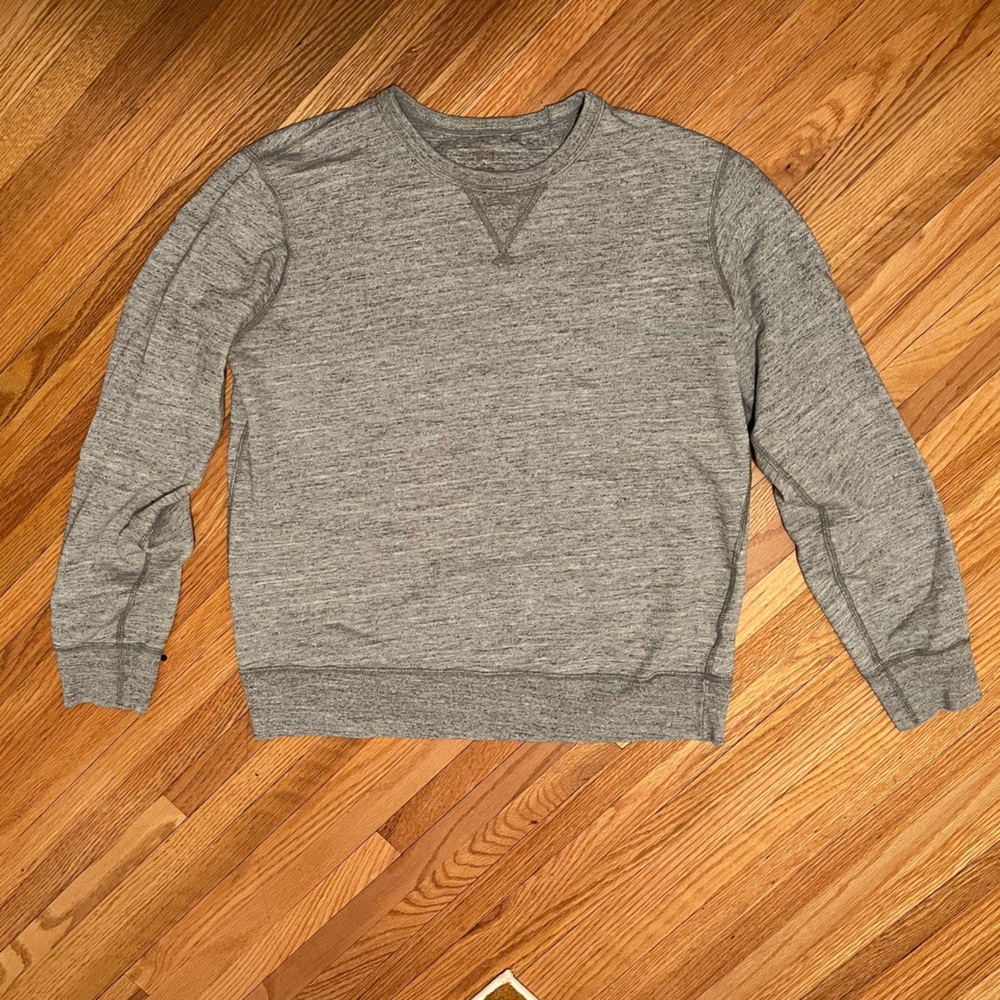 Gustin men’s medium Heather grey crew neck sweatshirt. USA made. Good condition